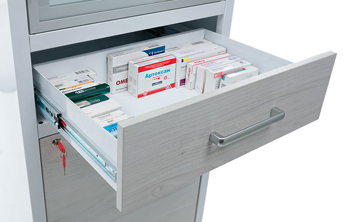 Ящик металлического медицинского шкафа МД 1 ШМ-SSD Промет